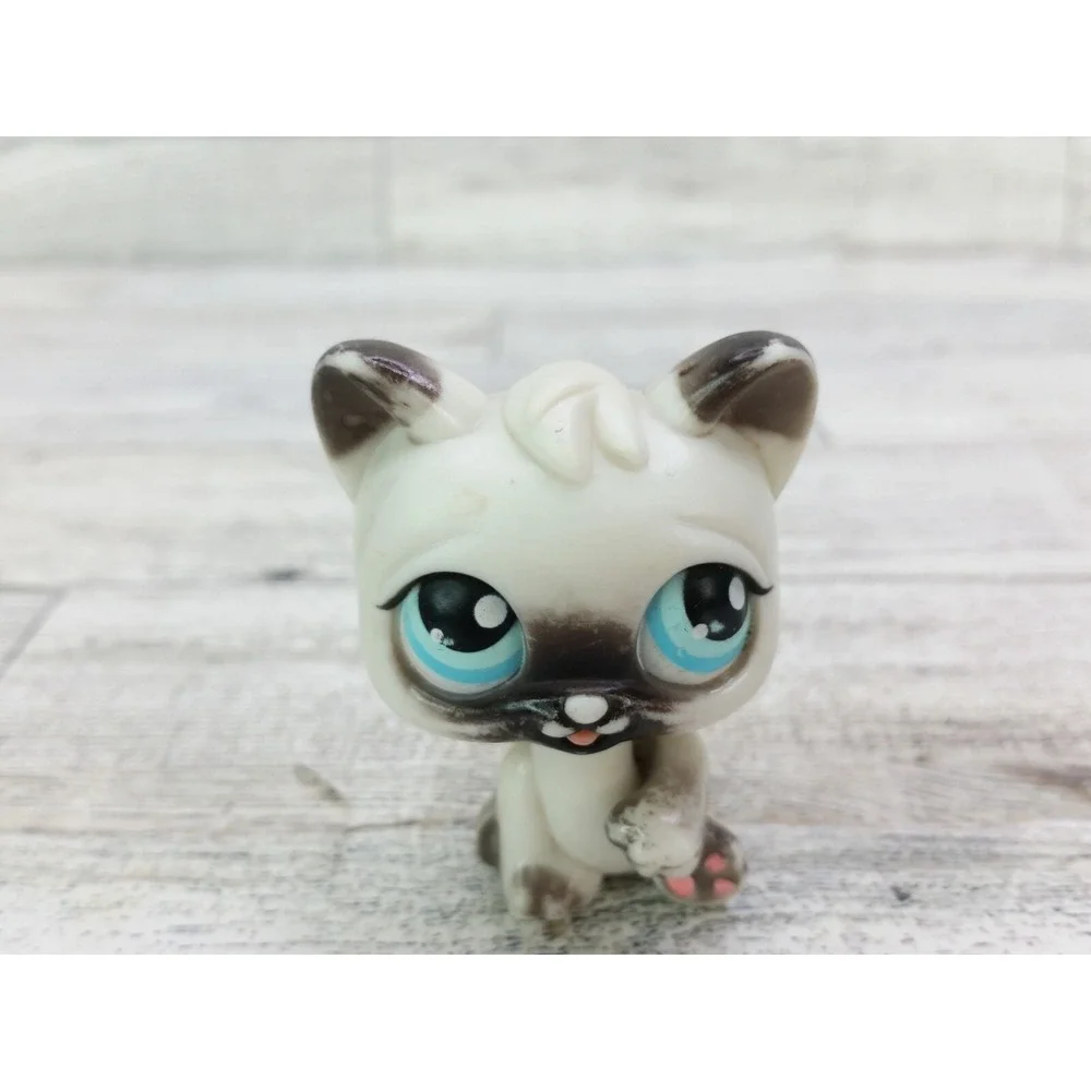 Littlest Pet Shop LPS First Generation Cat Rare 2005 Black White Retired